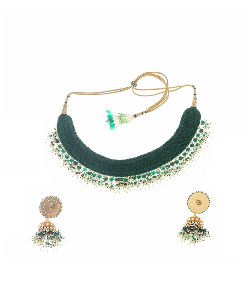 22KT Gold Plated Kundan Necklace Set