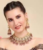 22KT Gold Plated Kundan Necklace Set