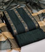 Green woven cotton salwar