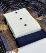 White woven cotton salwar
