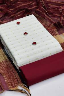 White woven cotton salwar