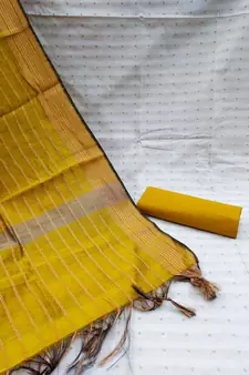 White woven cotton salwar