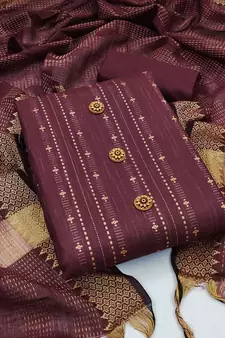 Multicolor woven cotton salwar