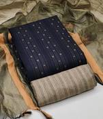 Blue woven cotton salwar