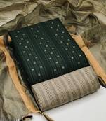 Green woven cotton salwar