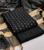 Black woven cotton salwar