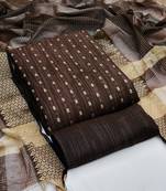 Brown woven cotton salwar