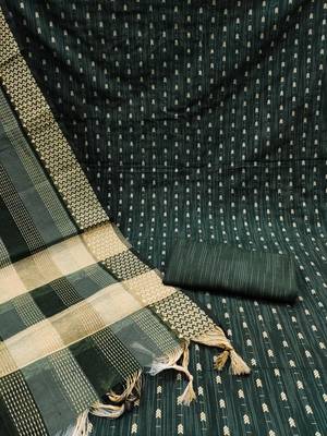 Green woven cotton salwar 2