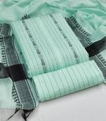 Green woven cotton salwar