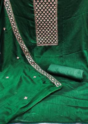 Green embroidered Art Silk salwar 2