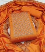 Orange embroidered Art Silk salwar