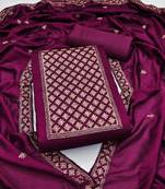 Purple embroidered Art Silk salwar