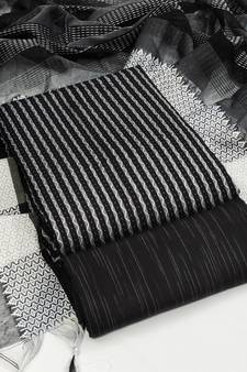 Black woven cotton salwar