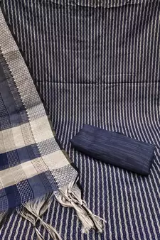 Blue woven cotton salwar