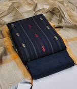 Blue woven cotton salwar