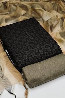 Black woven cotton salwar