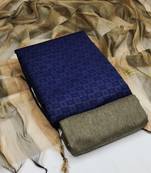 Blue woven cotton salwar