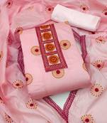 Pink embroidered cotton salwar