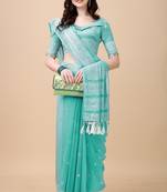 Beautiful Rich Latkan Pallu All Over Print The Saree