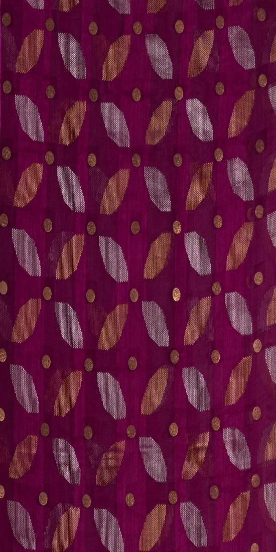 Traditional Fuchsia Soft Matka Silk Jamdani Saree