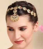 22KT Gold Plated Kundan Mathapatti