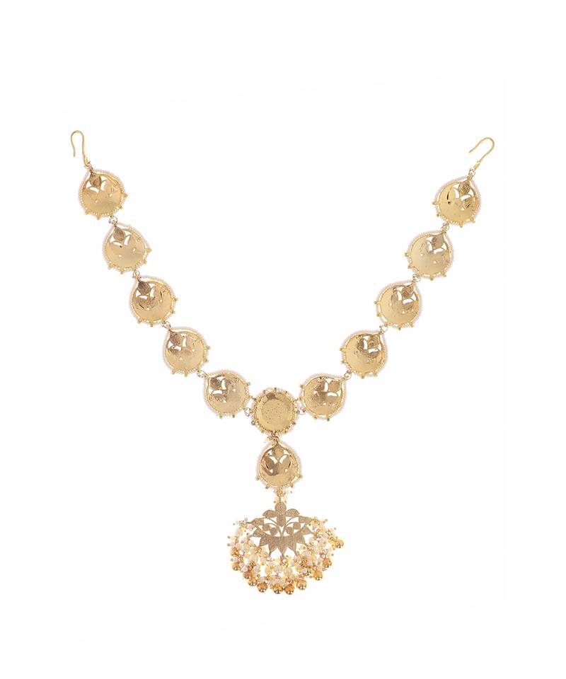 22KT Gold Plated Kundan Mathapatti