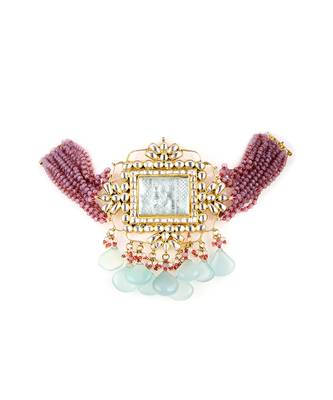 22KT Gold Plated Kundan Choker Necklace Set 3