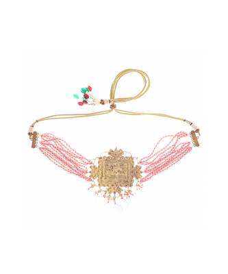 22KT Gold Plated Kundan Choker Necklace Set 4