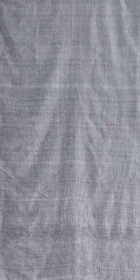 Traditional Silver Grey Soft Cotton Jamdani Saree