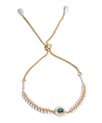 22KT Gold Plated Kundan Rakhi Bracelet 2