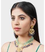Gold Plated Kundan Necklace Set