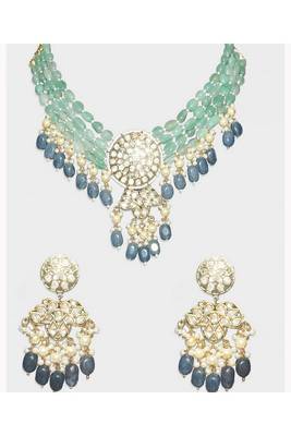 Gold Plated Kundan Necklace Set 2