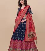 Black embroidered georgette saree with blouse