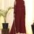 Maroon Embroidered Faux Georgette Salwar Up To 42" Size