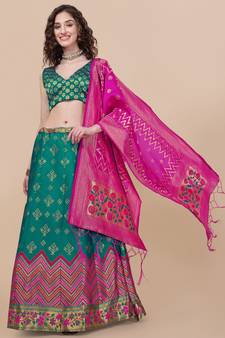 Red embroidered georgette saree with blouse