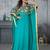 Green embroidered crepe islamic-kaftans