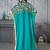 Green embroidered crepe islamic-kaftans