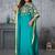Green embroidered crepe islamic-kaftans