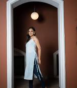 Weavllite Women's White  Pure Cotton Printed Kurta