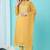 Mustard Embroidered Faux Cotton Silk Salwar Up To 42" Size