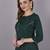 Wlosea Fashion Rayon Slub Lace Green stitched Kurta Set