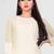 Wlosea Fashion Georgette Chiffon Chikan Embroidery off White stitched Only Kurti