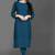 Wlosea Fashion Georgette Chiffon Chikan Embroidery Navy Blue stitched Only Kurti
