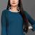 Wlosea Fashion Georgette Chiffon Chikan Embroidery Navy Blue stitched Only Kurti