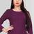 Wlosea Fashion Georgette Chiffon Chikan Embroidery Purple stitched Only Kurti