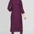 Wlosea Fashion Georgette Chiffon Chikan Embroidery Purple stitched Only Kurti