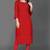 Wlosea Fashion Georgette Chiffon Chikan Embroidery Red stitched Only Kurti