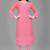 Wlosea Fashion Georgette Chiffon Chikan Embroidery Pink stitched Only Kurti