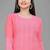 Wlosea Fashion Georgette Chiffon Chikan Embroidery Pink stitched Only Kurti