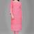 Wlosea Fashion Georgette Chiffon Chikan Embroidery Pink stitched Only Kurti